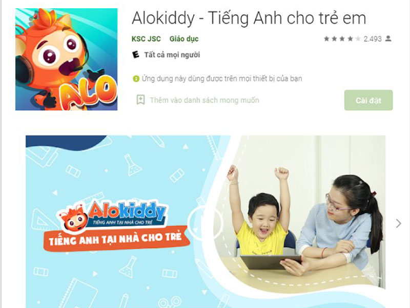 Phần mềm học tiếng anh Alokiddy có tốt cho bé hay không?